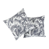 Schumacher Black 20" x 20" Toile Tropique Pillow