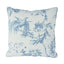 Schumacher Blue 18" x 18" Toile De La Prairie Pillow
