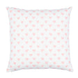 Schumacher Hearts + Coffee Bean Pink 18" x 18" Pillow
