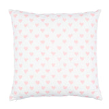 Schumacher Hearts + Coffee Bean Pink 18" x 18" Pillow