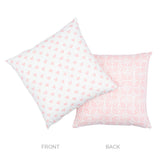 Schumacher Hearts + Coffee Bean Pink 18" x 18" Pillow