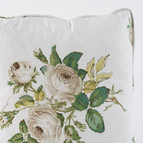 Schumacher Ivory 14" x 14" Loudon Rose Pillow