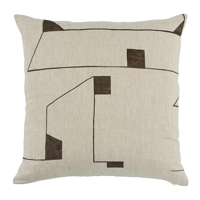 Schumacher Carbon 22" x 22" Circuit Pillow