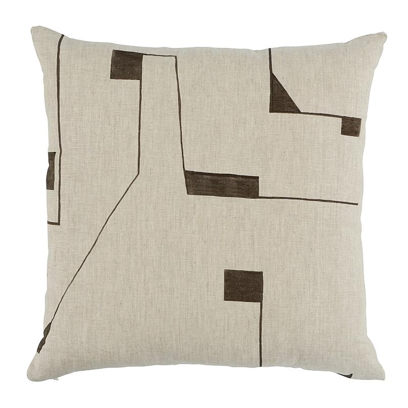 Schumacher Carbon 22" x 22" Circuit Pillow