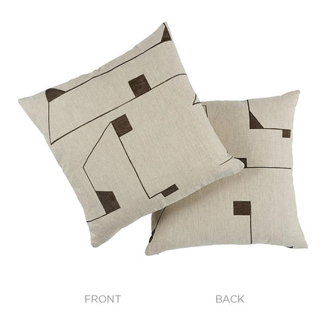 Schumacher Carbon 22" x 22" Circuit Pillow