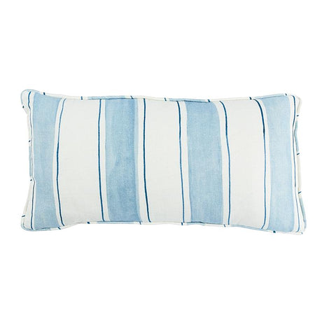Schumacher Sky 24" x 12" Tracing Stripes Pillow