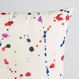 Schumacher Red & Blue 20" x 20" Ink Splash Pillow