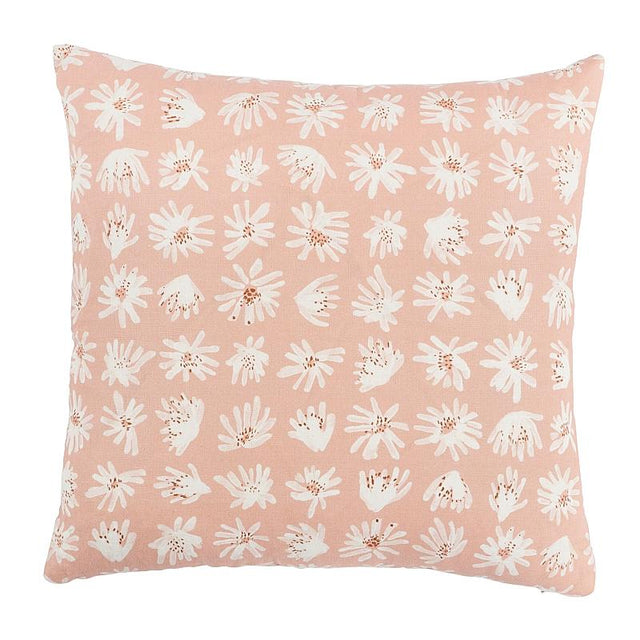 Schumacher Blush 22" x 22" Meadow Rock Pillow