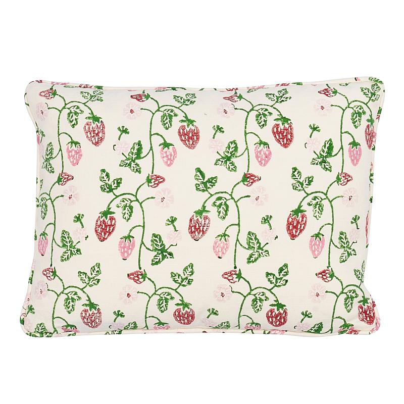Schumacher Strawberry Grass 16" x 12" Pillow