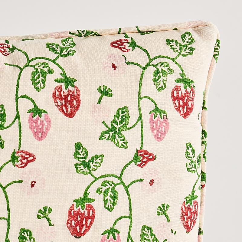 Schumacher Strawberry Grass 16" x 12" Pillow