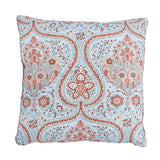 Schumacher Paisley Court Blue & Rose 20" x 20" Pillow