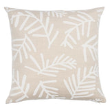 Schumacher Ivory On Natural 22" x 22" Tiah Cove Pillow