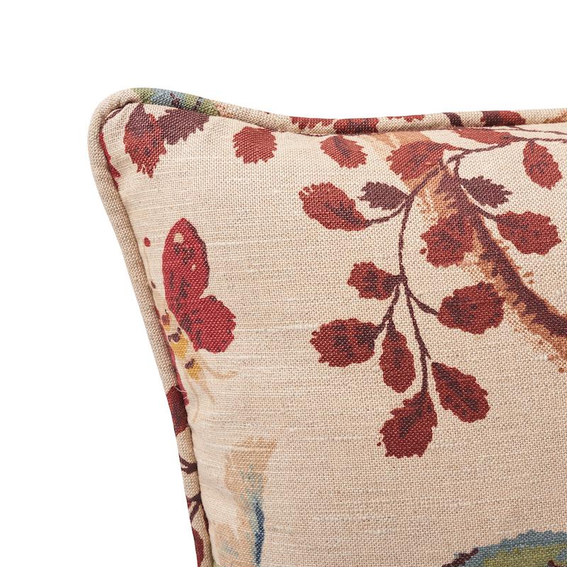 Schumacher Document Natural 18" x 18" Fox Hollow Pillow