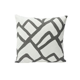 Schumacher Charcoal & White 20" x 20" Zimba Pillow