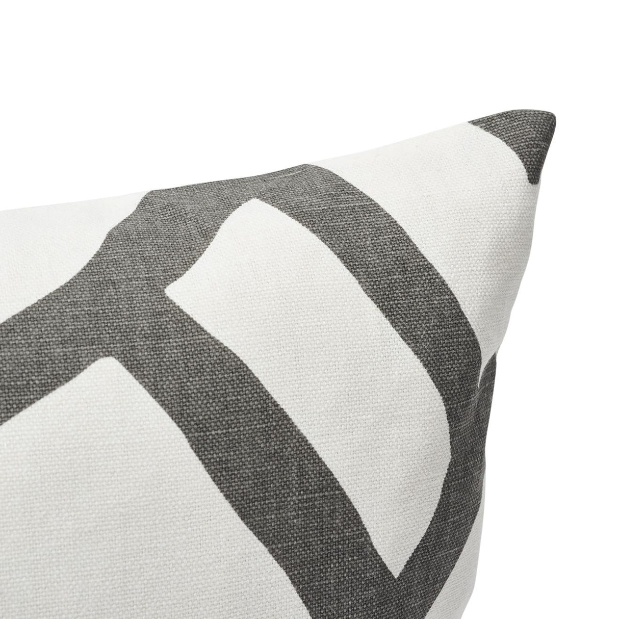 Schumacher Charcoal & White 20" x 20" Zimba Pillow
