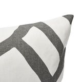 Schumacher Charcoal & White 20" x 20" Zimba Pillow