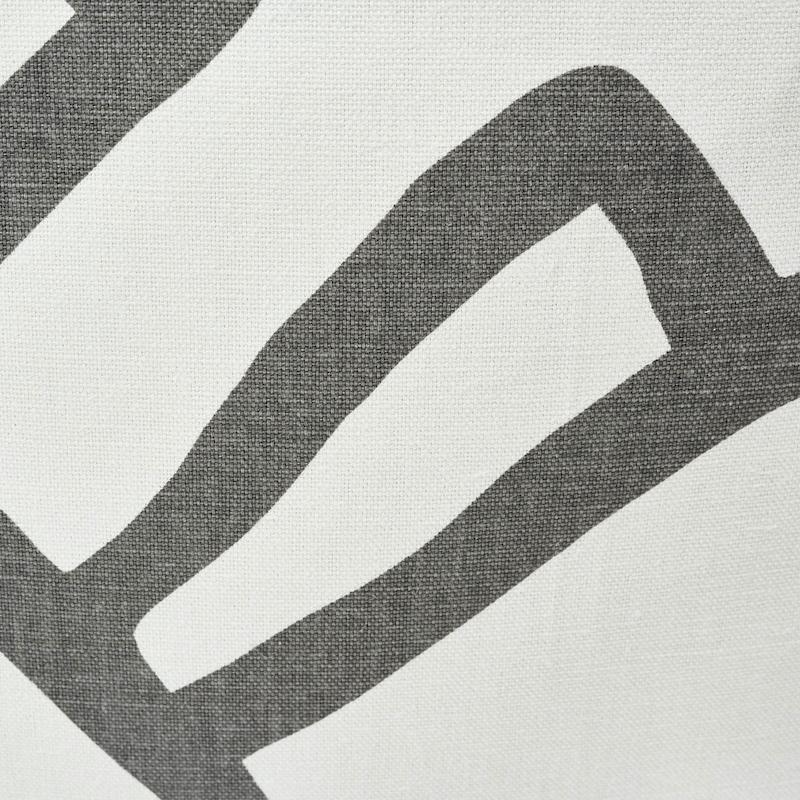Schumacher Zimba Charcoal & White 20" x 20" Pillow