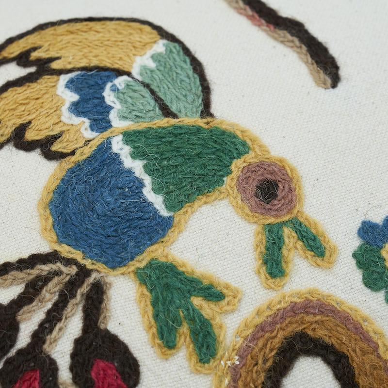 Schumacher Document 24" x 16" Colonial Crewel Pillow