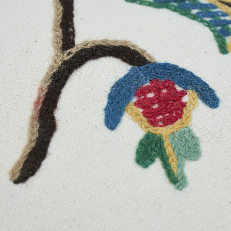 Schumacher Colonial Crewel Document 24" x 16" Pillow