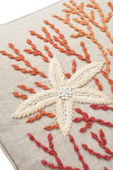 Schumacher Starfish Coral 18" x 18" Pillow