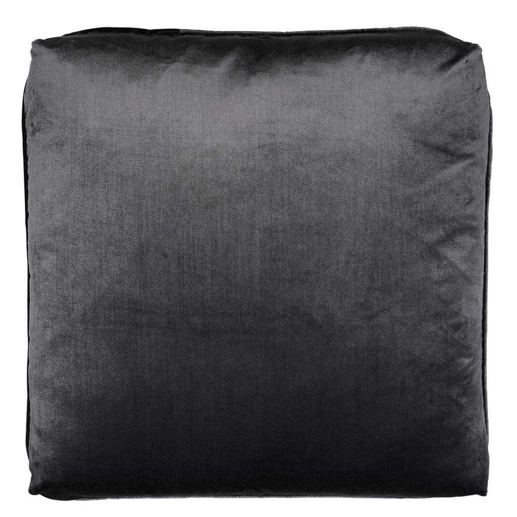 Schumacher Venetian Silk Velvet Graphite 18" x 18" Pillow