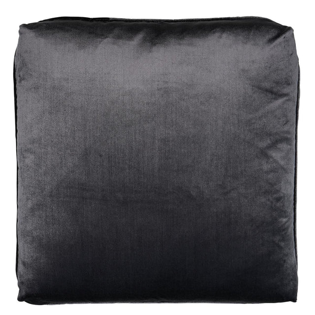 Schumacher Graphite 22" x 22" Venetian Silk Velvet Pillow