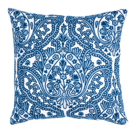 Schumacher Delft 22" x 22" Claremont Crewel Pillow