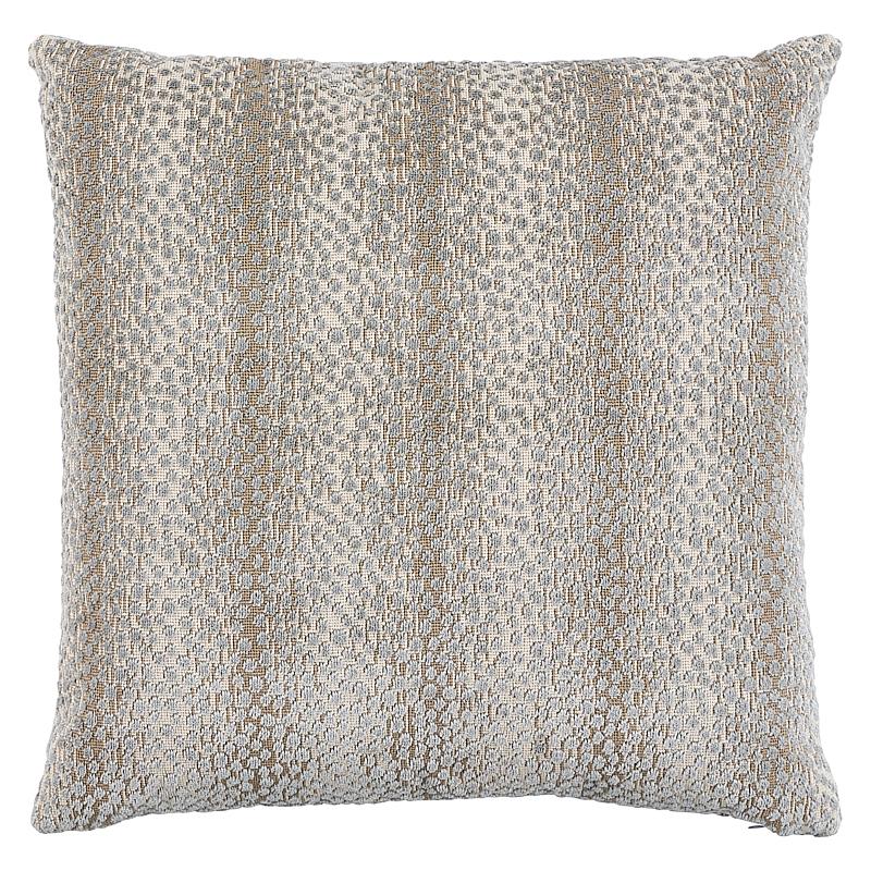 Schumacher Mineral 22" x 22" Nakuru Linen Velvet Pillow