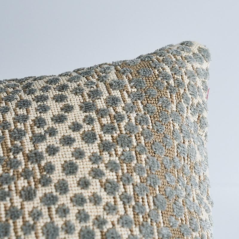 Schumacher Mineral 22" x 22" Nakuru Linen Velvet Pillow