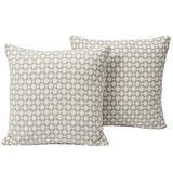 Schumacher Stone/White 16" x 16" Betwixt Pillow