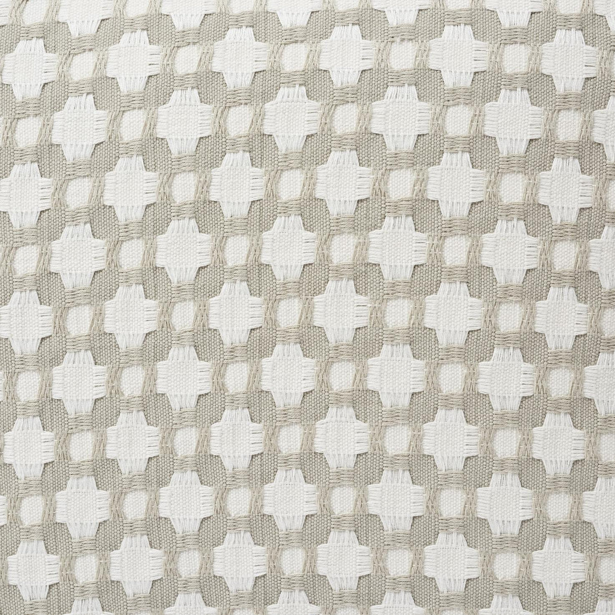 Schumacher Betwixt Stone/White 16" x 16" Pillow