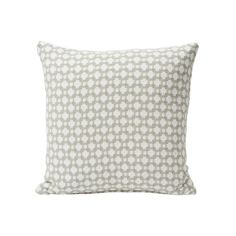 Schumacher Stone/White 18" x 18" Betwixt Pillow