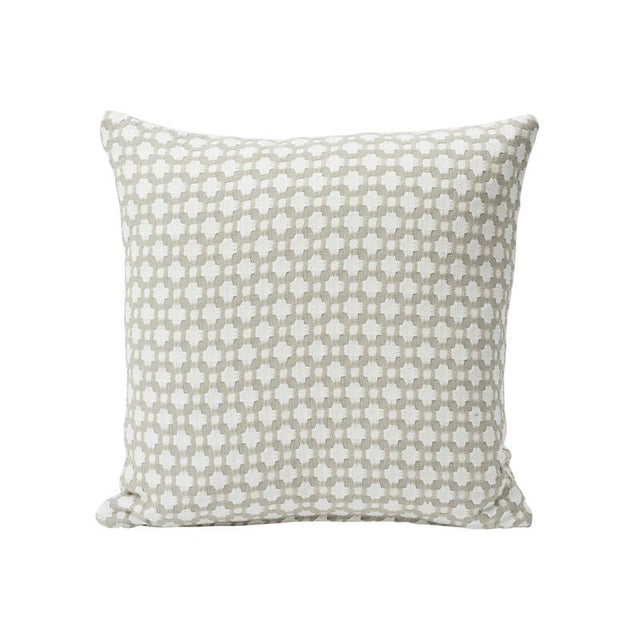 Schumacher Stone/White 18" x 18" Betwixt Pillow