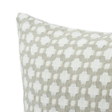 Schumacher Stone/White 18" x 18" Betwixt Pillow