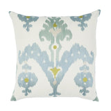 Schumacher Sky 22" x 22" Raja Embroidery Pillow