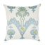 Schumacher Sky 22" x 22" Raja Embroidery Pillow