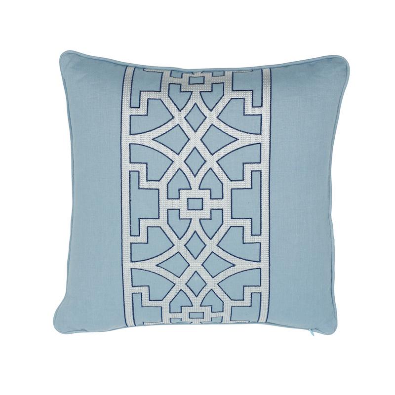 Schumacher Sky 18" x 18" Don'T Fret Pillow