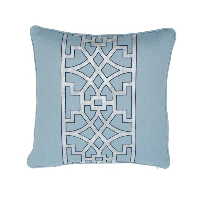 Schumacher Sky 18" x 18" Don'T Fret Pillow