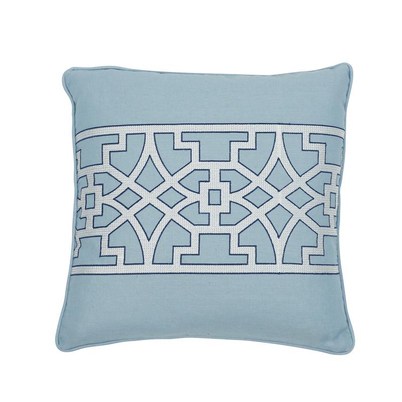 Schumacher Sky 18" x 18" Don'T Fret Pillow