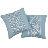 Schumacher Sky 18" x 18" Don'T Fret Pillow