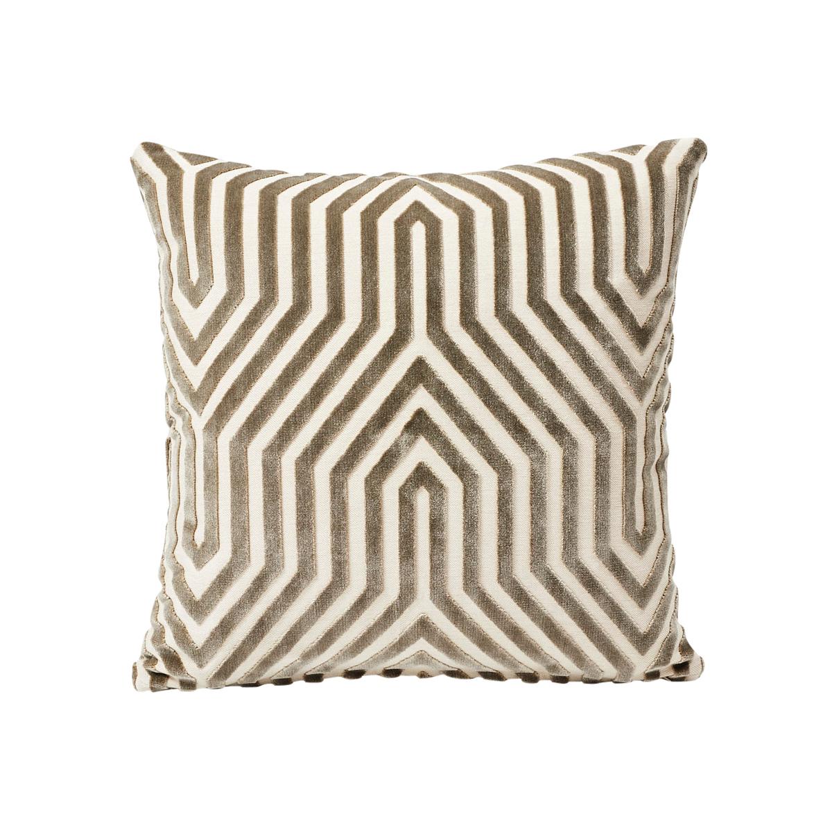 Schumacher Dove 18" x 18" Vanderbilt Velvet Pillow