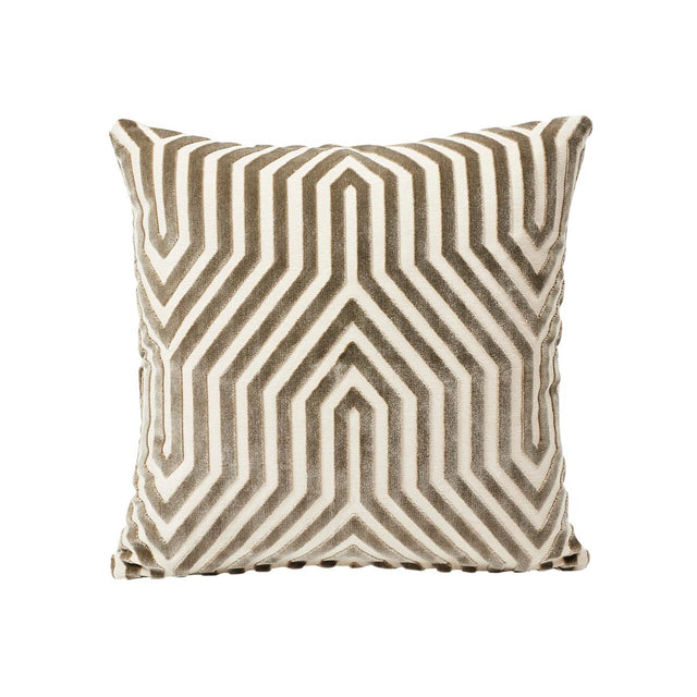 Schumacher Dove 18" x 18" Vanderbilt Velvet Pillow