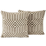 Schumacher Dove 18" x 18" Vanderbilt Velvet Pillow