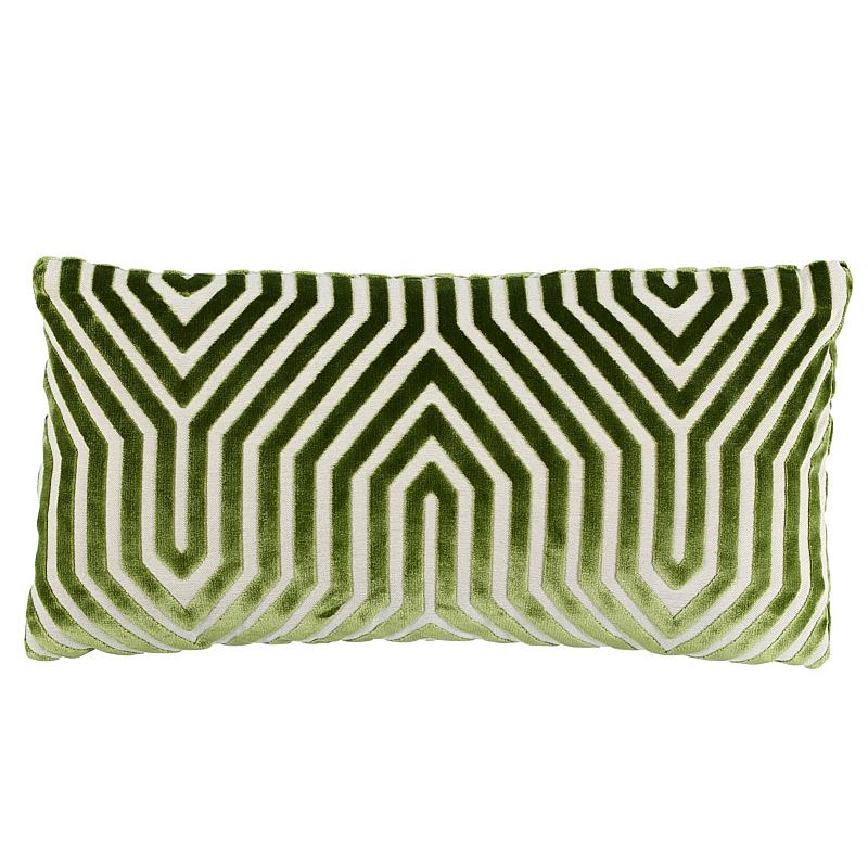 Schumacher Lettuce 24" x 12" Vanderbilt Velvet Pillow