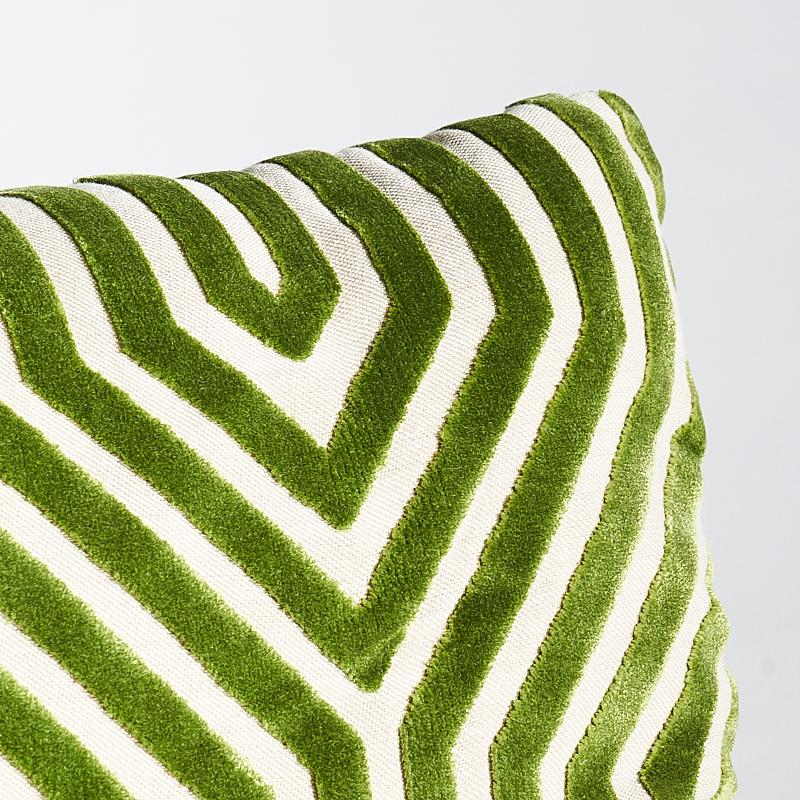Schumacher Lettuce 24" x 12" Vanderbilt Velvet Pillow