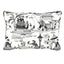 Schumacher Black 20" x 14" Bassano Toile Pillow