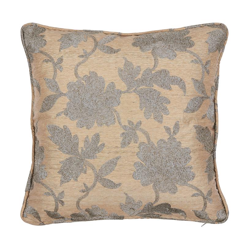Schumacher Pewter 18" x 18" Moon Garden Pillow