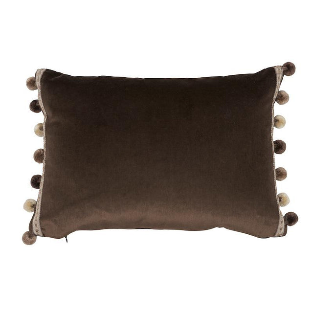 Schumacher Sophia Velvet Cocoa 16" x 11" Pillow