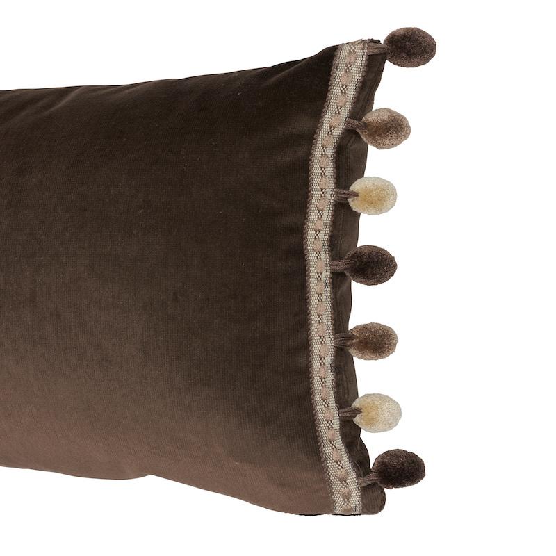 Schumacher Sophia Velvet Cocoa 16" x 11" Pillow
