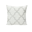 Schumacher Silver 18" x 18" Tangier Embroidery Pillow